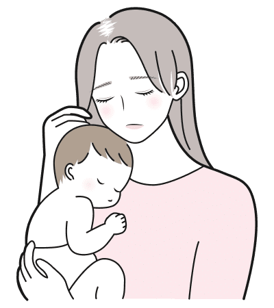 分娩後脱毛症(産後抜け毛) イメージイラスト